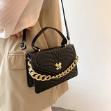 Spring Chain Handbags Casual Messenger Bag Solid Small Square Bag