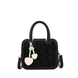 One Shoulder Messenger Bag Solid Ladies Tote Bag PU Leather Small Square Bag