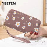 Spring Flower Pu Long Wallet Pink Ladies Hand Wallet