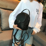 Spring Leisure Women's Backpack Solid Color Single Shoulder Bag