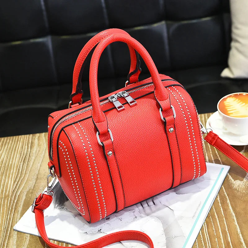 Spring Boston Women's Shoulder Bag Soft Handle Messenger Handbag