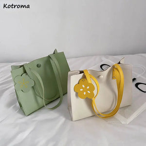 Spring Shoulder Bag PU Leather Large Capacity Totes Office Lady