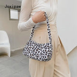 Spring Leopard Print Shoulder Bag Women Vintage Pu Leather Handbag Crossbody