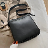 Spring PU Leather Bucket Bag for Women Small Shoulder Messenger Lady Handbags