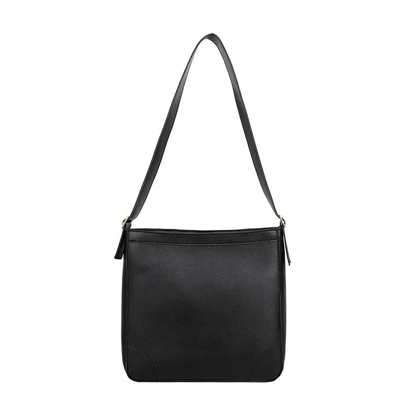 Spring PU Leather Bucket Bag for Women Small Shoulder Messenger Lady Handbags