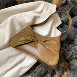Spring Small PU Leather Underarm Bag for Women Totes Shoulder Bags
