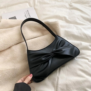 Spring Small PU Leather Underarm Bag for Women Totes Shoulder Bags