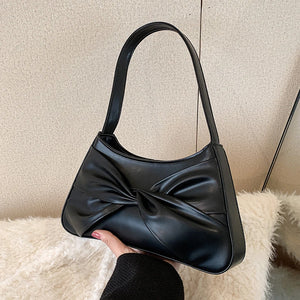 Spring Small PU Leather Underarm Bag for Women Totes Shoulder Bags