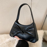 Spring Small PU Leather Underarm Bag for Women Totes Shoulder Bags