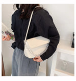 Spring Square PU Leather Women's Bag Casual Shoulder Messenger Handbag