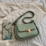 Spring Underarm Shoulder Bags Women Contrast PU Leather Flap Handbag Clutch