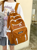 Spring Women Nylon Backpack with Multiple Pockets Waterproof School Bag