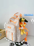 Spring Women Nylon Backpack with Multiple Pockets Waterproof School Bag