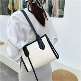 Spring Women's Bag Casual Tote Large Capacity High PU Leather Shoulder Handbags