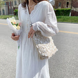 Spring Straw Lace Bag Woven Beach Bag