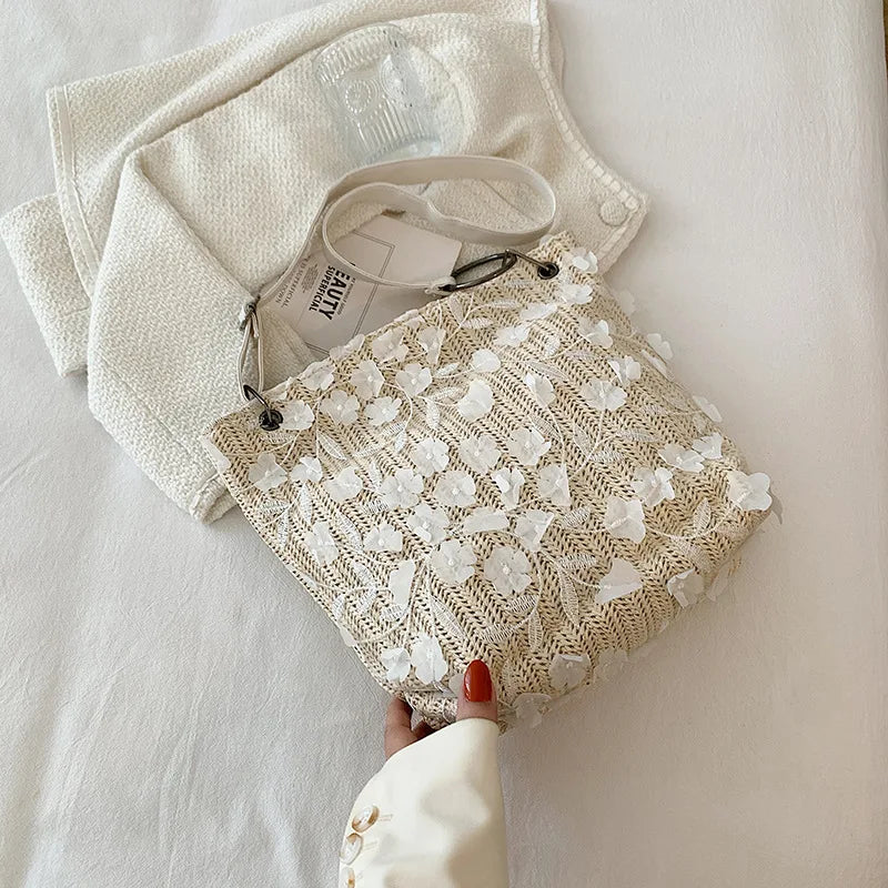 Spring Straw Lace Bag Woven Beach Bag