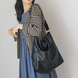 Spring Pu Soft Leather Bucket Bag Large Capacity Cross-body Ins Shoulder