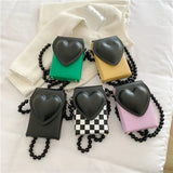 Checkerboard Small Square Bag Crossbody Bags Women Mini Tote Bag