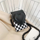 Checkerboard Small Square Bag Crossbody Bags Women Mini Tote Bag