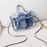 Transparent Square Shoulder Bag PVC Messenger Sweet Ladies Bag