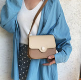 Spring Summer Ins Saddle Bag Lady PU Leather Shoulder Bag Small Flap Purse