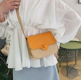 Spring Summer Ins Saddle Bag Lady PU Leather Shoulder Bag Small Flap Purse