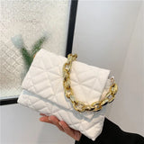 Spring Summer Lingge Small Bags Retro Women's Bags Portable Chain Bag
