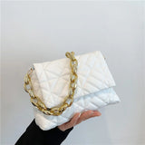 Spring Summer Lingge Small Bags Retro Women's Bags Portable Chain Bag