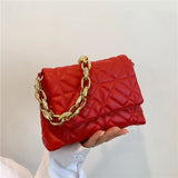 Spring Summer Lingge Small Bags Retro Women's Bags Portable Chain Bag