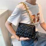 Spring Summer Lingge Small Bags Retro Women's Bags Portable Chain Bag