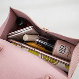 Vintage Bow Shoulder Bag PU Leather Small Handbag