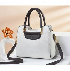 Crocodile Pattern Shoulder Bag Handbag Leather Ladies