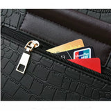 Crocodile Pattern Shoulder Bag Handbag Leather Ladies