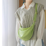 Spring Versatile PU Soft Leather Dumpling Bag for Female Students