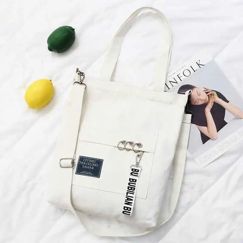 Spring Canvas Messenger Shoulder Bag Large Capacity Pocket Bags