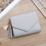 Lychee Pattern Heart Pendant Women's Wallet