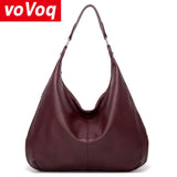Retro Pu Large Capacity Women Bags Shoulder Bag Soft Brown Green Universal Bag