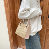 Spring/Summer Red Straw Small Square Bag