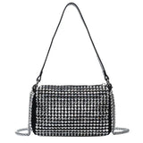 Diamond-Encrusted Chain Small Square Bag Women