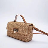 Spring Straw Woven Beach Seaside Single-Shoulder Messenger Bag
