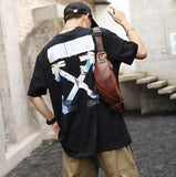 Spring Men's Waist Bag PU Retro Messenger Mobile Phone Bag