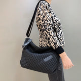 Spring Nylon Crescent Crossbody Bag Fashionable Light Shoulder Bag