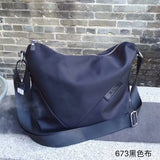 Spring Nylon Crescent Crossbody Bag Fashionable Light Shoulder Bag