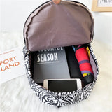 Cow Pattern Backpack Female Middle School Student Bag