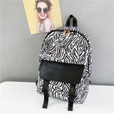 Cow Pattern Backpack Female Middle School Student Bag