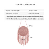 Solid Knitting Ladies Shoulder Bag Circular Textile Crossbody Beach Bag