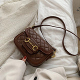Spring Messenger Bag Women's Shoulder Bag Casual Rhombus Small Square Bag
