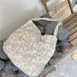 Spring Women's Retro Canvas Messenger Bag Floral Shoulder Bag