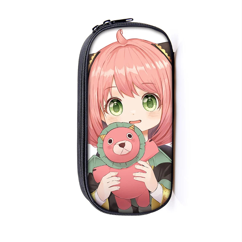 Spy X FAMILY Anime Pencil Bag Canvas Yor Anya Makeup Bags Harajuku Pencil Case