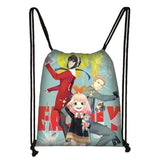 Spy X Family Drawstring Bag Loid Anya Casual School Backpack